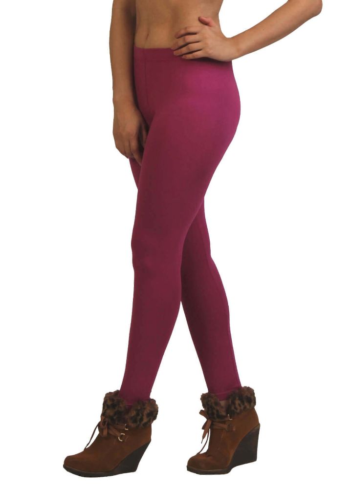 Picture of Frenchtrendz Cotton Spandex Violet Ankle Leggings