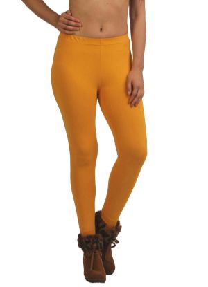 Picture of Frenchtrendz Cotton Spandex Light Mustard Ankle Leggings