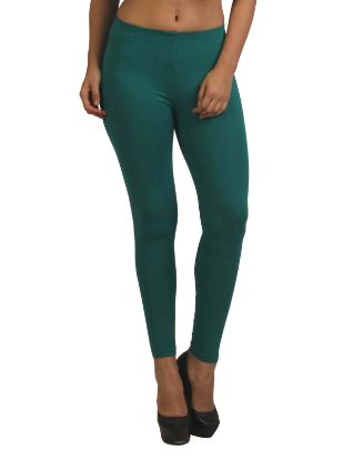 Picture of Frenchtrendz Cotton Spandex Dark Turq Ankle Leggings