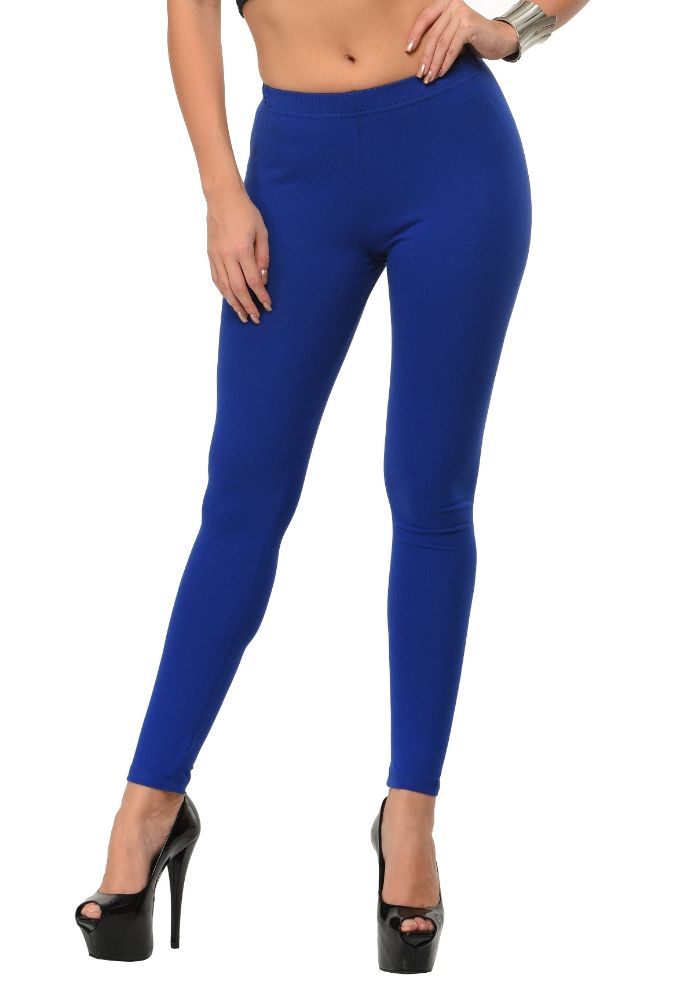 Picture of Frenchtrendz Cotton Spandex Ink Blue Ankle Leggings