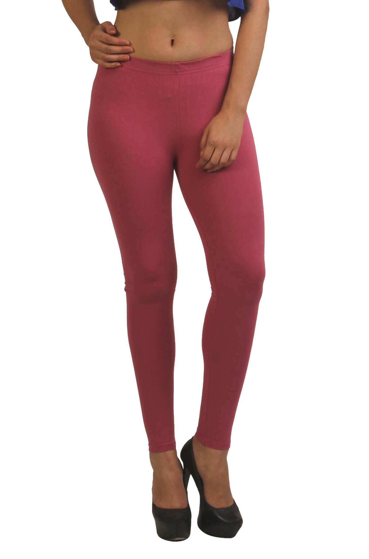 Frenchtrendz  Buy Frenchtrendz Cotton Spandex Levender Ankle Leggings  Online India