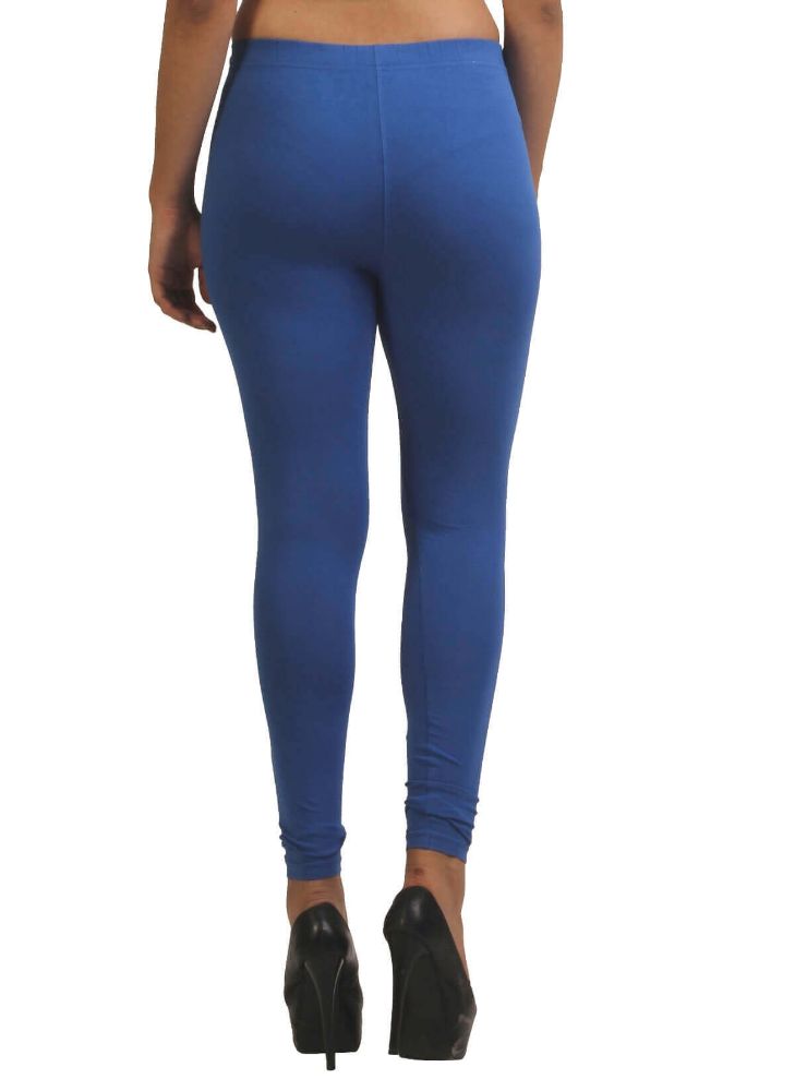 Picture of Frenchtrendz Cotton Spandex Blue Ankle Leggings