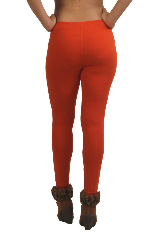 Picture of Frenchtrendz Cotton Spandex Rust Ankle Leggings