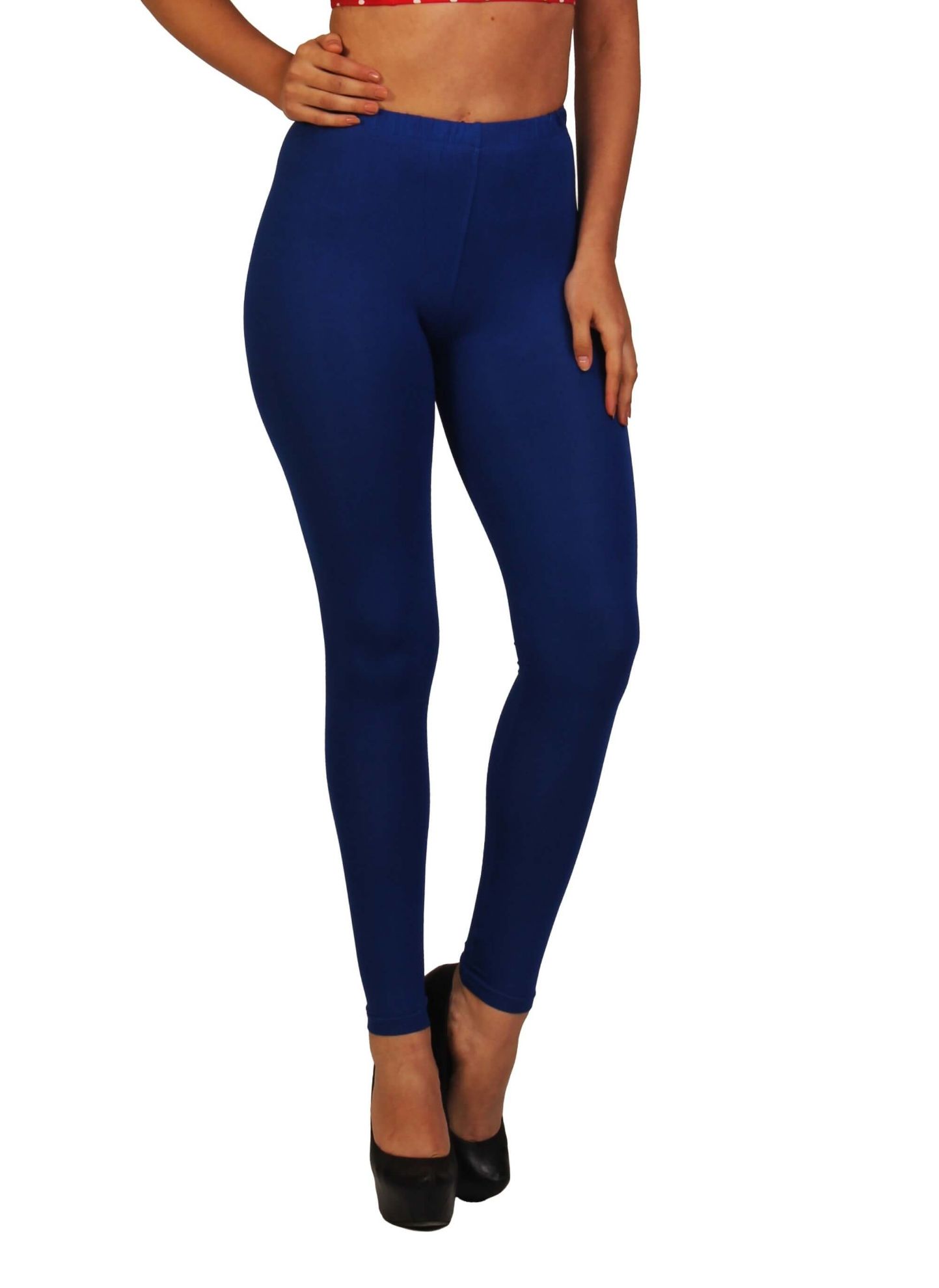 Navy | Ankle Length Leggings | WoolOvers US