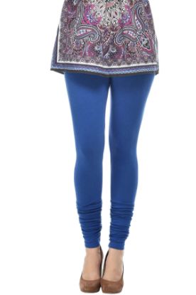 Picture of Frenchtrendz Cotton Spandex Light Blue Churidar Leggings