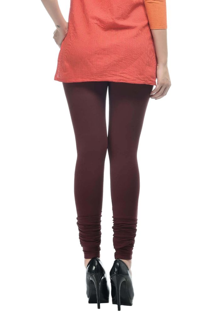 Picture of Frenchtrendz Cotton Spandex Choco Churidar Leggings