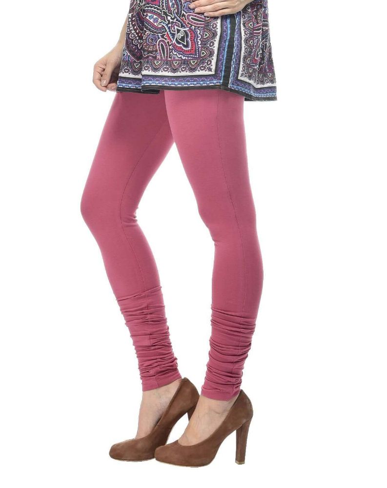 Picture of Frenchtrendz Cotton Spandex Levender Churidar Leggings