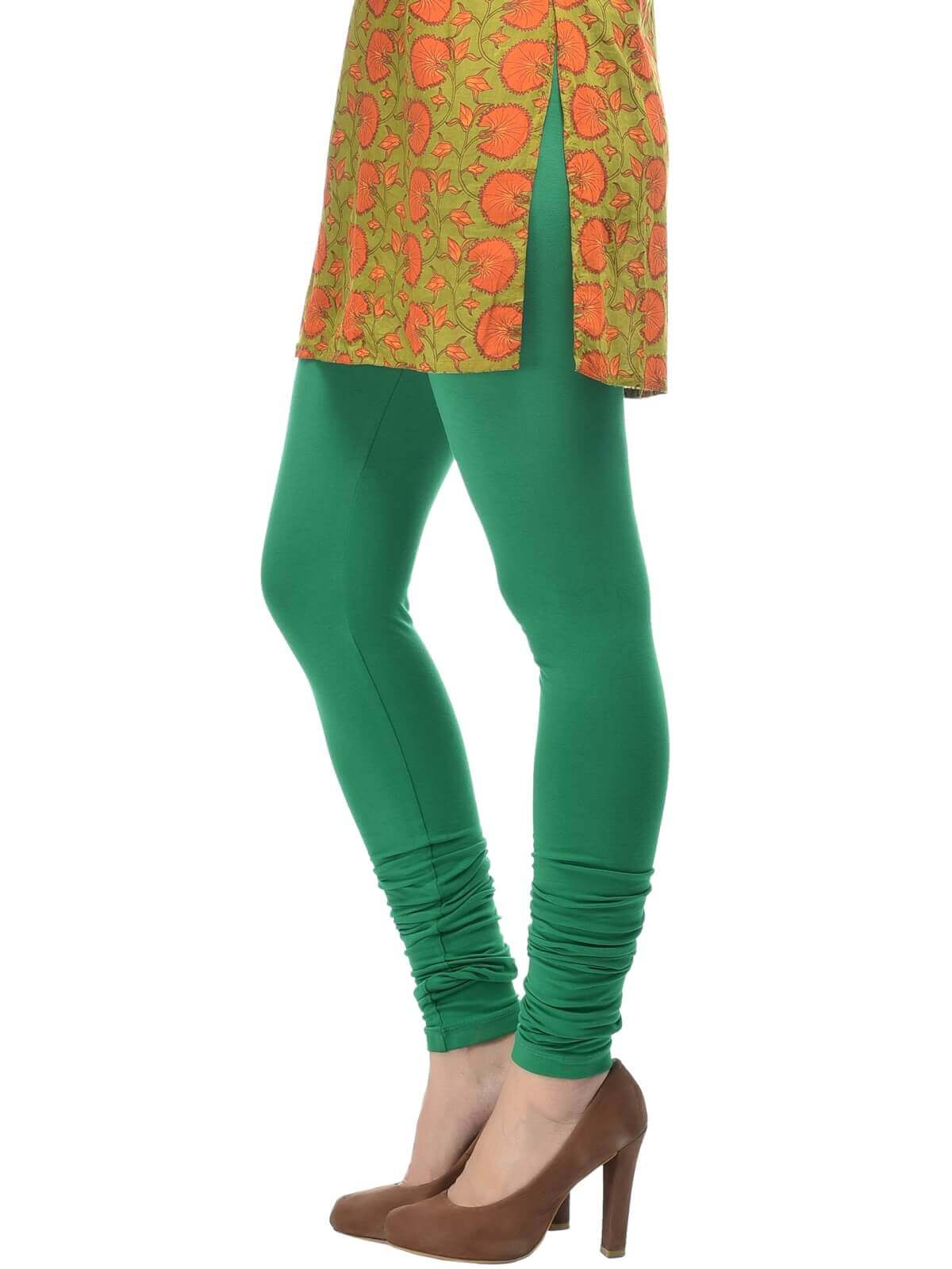 Indian 100% Pure Cotton Green Color Churidar Soft And Comfortable Cotton  Leggings at Best Price in Neemuch | Sudhir Hosiery