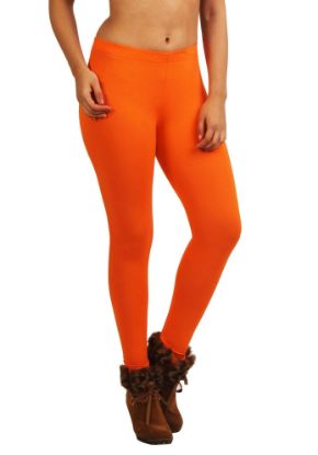 Picture of Frenchtrendz Modal Spandex Orange Ankle Leggings