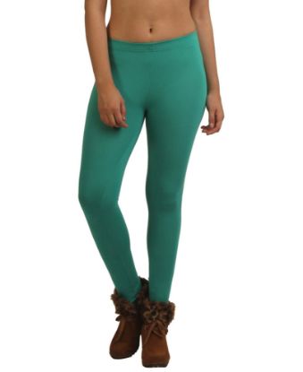 Picture of Frenchtrendz Modal Spandex Green Ankle Leggings