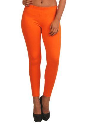 Picture of Frenchtrendz Cotton modal Spandex Orange Jeggings