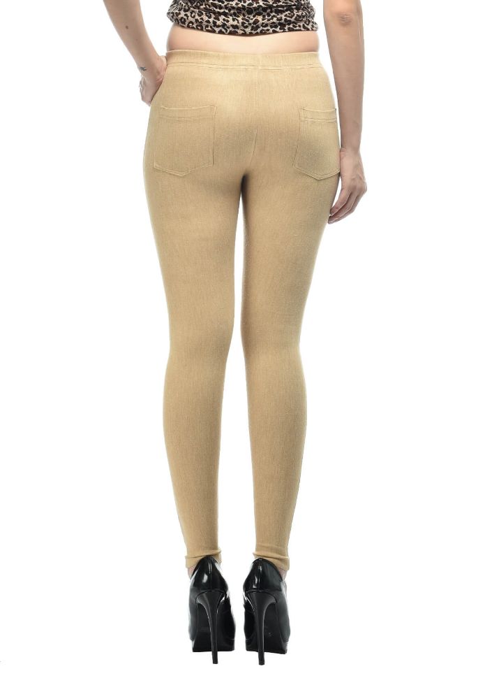 Picture of Frenchtrendz Cotton Modal Spandex Camel Jeggings