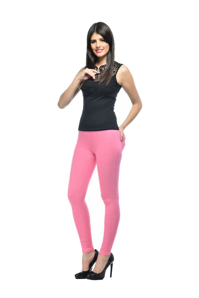 Picture of Frenchtrendz Cotton modal Spandex Pink  Jegging