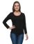 Picture of Frenchtrendz Cotton Bamboo Black Bateu Neck  T-Shirt