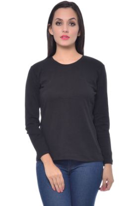 Picture of Frenchtrendz Cotton Interlock Black Full Sleeves Tops
