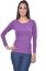Picture of Frenchtrendz Cotton Spandex Light Purple Bateu Neck Full Sleeve Top