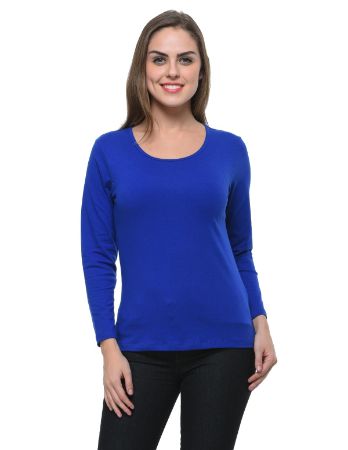 Frenchtrendz  Buy Frenchtrendz Cotton Modal Spandex Royal Blue Solid  Jegging Online