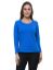Picture of Frenchtrendz Cotton Spandex Royal Blue Bateu Neck Full Sleeve Top
