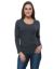 Picture of Frenchtrendz Cotton Spandex Slate Bateu Neck Full Sleeve Top