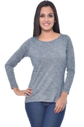 Picture of Frenchtrendz Grindle Blue Round Neck Full Sleeve Top