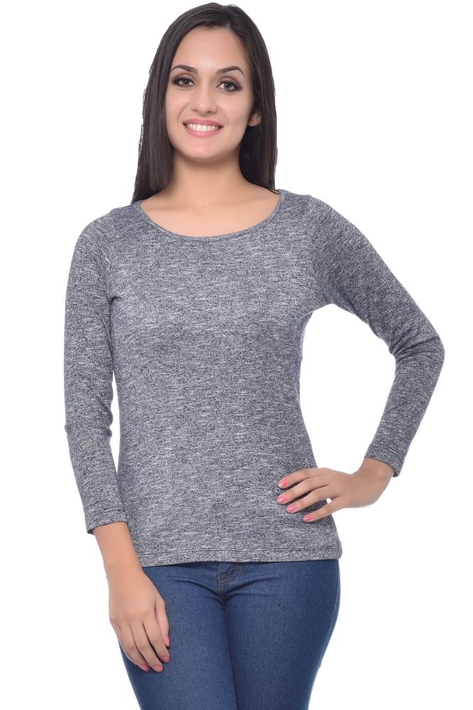 Picture of Frenchtrendz Grindle Navy Round Neck Full Sleeve Top