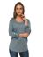 Picture of Frenchtrendz Grindle Blue Round Neck Roll Up Sleeve Top