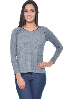 Picture of Frenchtrendz Grindle Blue Raglan Sleeve Top