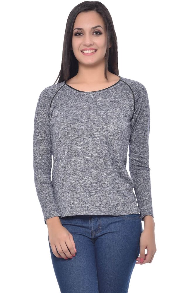 Picture of Frenchtrendz Grindle Navy Raglan Sleeve Top