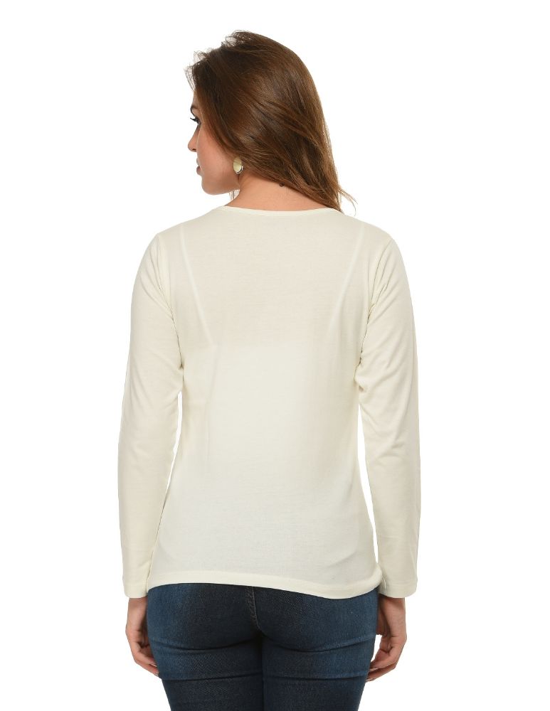 Picture of Frenchtrendz 100% Cotton Ivory T-Shirt