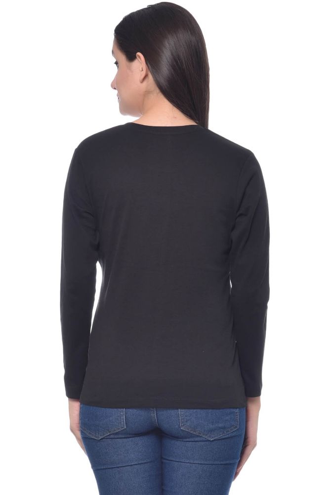 Picture of Frenchtrendz Cotton Interlock Black Full Sleeves Tops