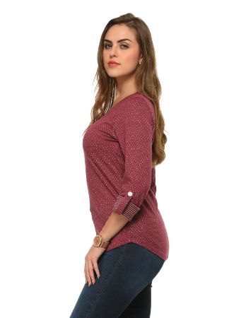 https://frenchtrendz.com/images/thumbs/0001691_frenchtrendz-cotton-poly-dark-maroon-polka-dot-roll-up-sleeve-tops_450.jpeg
