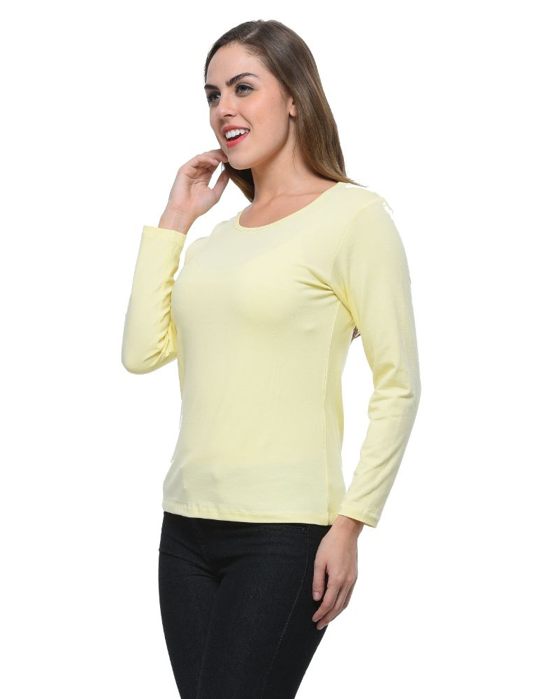 Picture of Frenchtrendz Cotton Spandex Butter Bateu Neck Full Sleeve Top