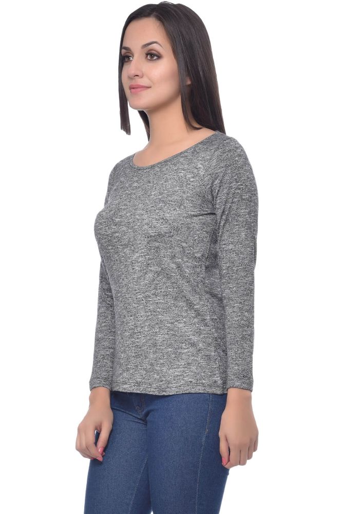 Picture of Frenchtrendz Grindle Black Round Neck Full Sleeve Top
