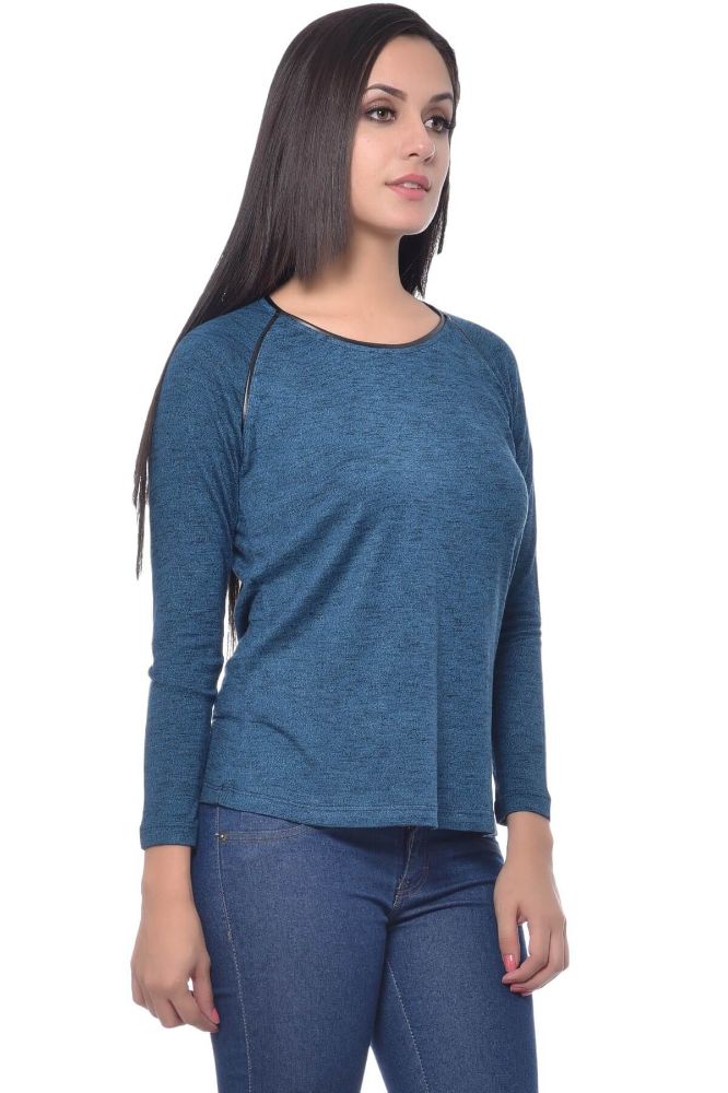 Picture of Frenchtrendz Grindle Teal Raglan Sleeve Top