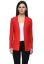 Picture of Frenchtrendz Viscose Crepe Red Front Placket Medium Length full Sleeve Shrug
