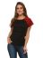Picture of Frenchtrendz Cotton Black Maroon Raglan Cap Sleeve Medium Length Top