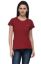 Picture of Frenchtrendz Cotton Slub Dark Maroon Round Neck short Sleeve Medium Length Tees