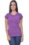 Picture of Frenchtrendz Cotton Purple Round Neck Half Sleeve Medium Length T-Shirt