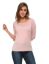 Picture of Frenchtrendz Viscose Baby Pink Bateu Neck 3/4 Sleeve Top