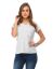 Picture of Frenchtrendz Cotton Injection Slub White V-Neck Half Sleeve T-Shirt