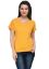 Picture of Frenchtrendz Cotton Slub Mustard V-Neck short Sleeve Medium Length Tees
