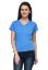 Picture of Frenchtrendz Viscose Blue V-Neck Half Sleeve Short Length T-Shirt