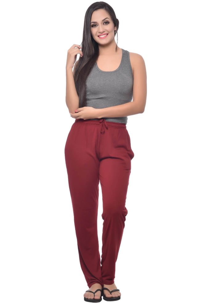 Picture of Frenchtrendz Rayon Poly Dark Maroon Lowers