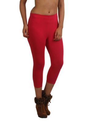 Picture of Frenchtrendz Cotton Spandex Swe Pink Leggings Capri