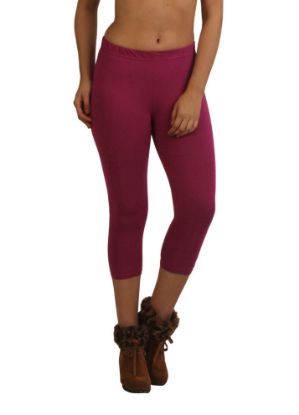 Picture of Frenchtrendz Cotton Spandex Violet Capri