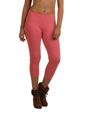 Picture of Frenchtrendz Cotton Spandex Light Coral Leggings Capris