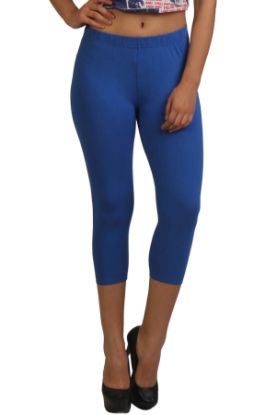 Picture of Frenchtrendz Modal Spandex Royal Blue Leggings Capri