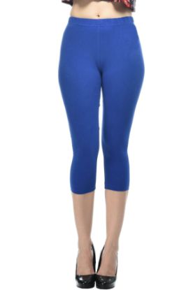 Picture of Frenchtrendz Modal Spandex Ink Blue Leggings Capri
