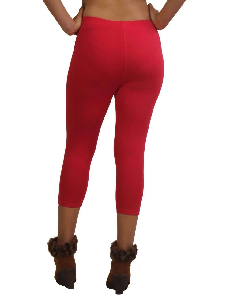 Picture of Frenchtrendz Cotton Spandex Swe Pink Leggings Capri