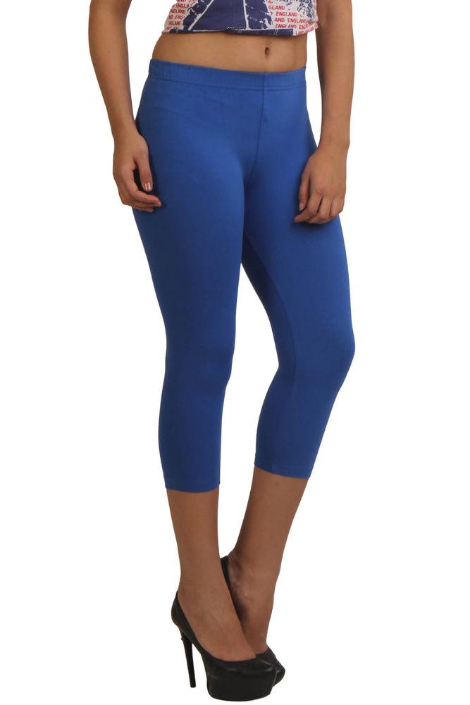 Picture of Frenchtrendz Modal Spandex Royal Blue Capri